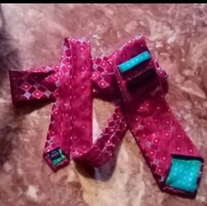 Ted Baker Red and Purple Geometric Tie